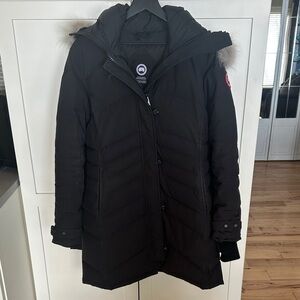 Canada Goose Black Puffer Jacket with Fur Hood